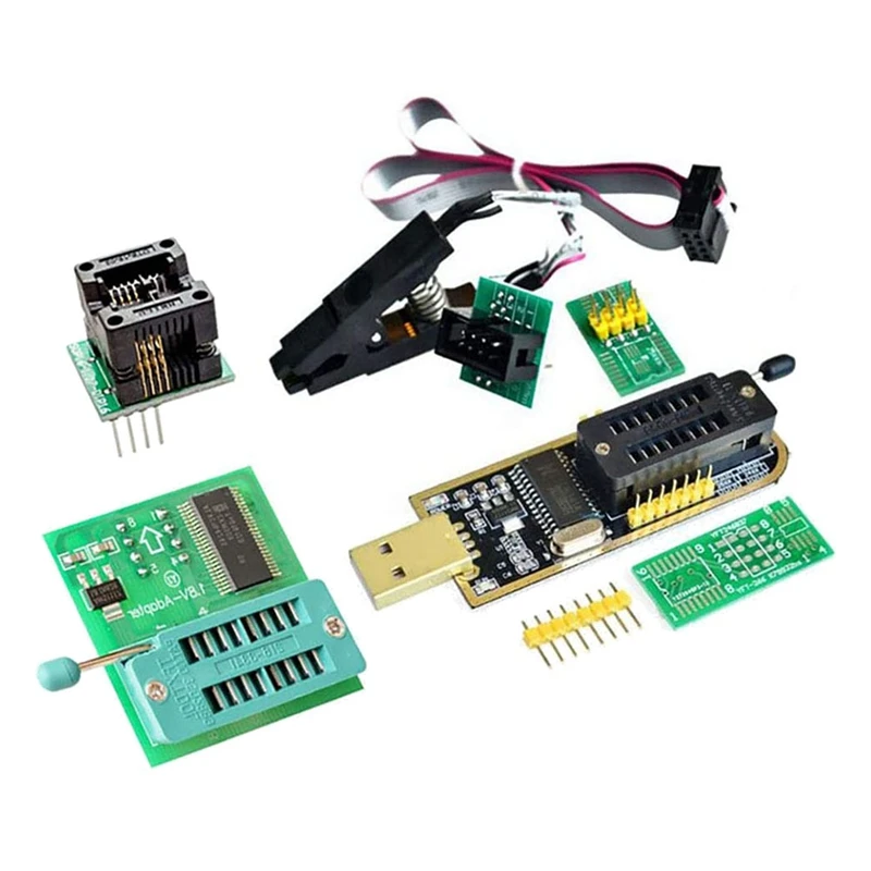 Программатор EEPROM BIOS USB CH341A + зажим SOIC8 + адаптер 1,8 в + адаптер SOIC8 для вспышки 24 25
Программатор EEPROM BIOS USB CH341A + зажим SOIC8 + адаптер 1,8 в + адаптер SOIC8 для вспышки 24 25