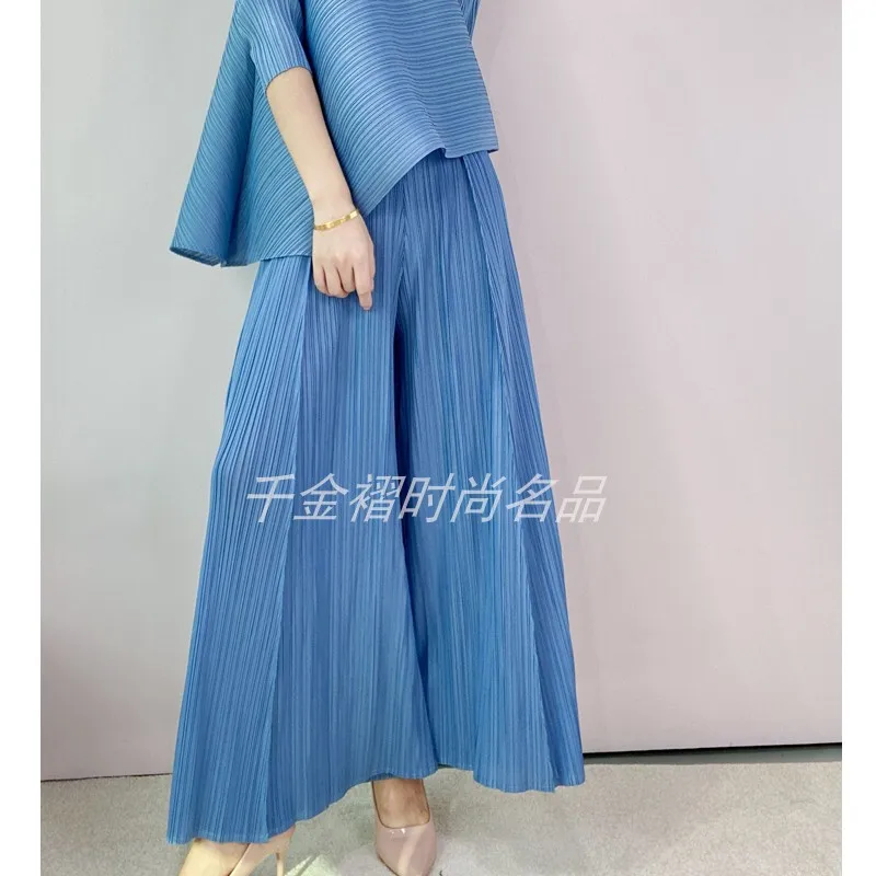 Changpleat Women's Pants Miyak Pleated Fashion high waist loose large size elegant wide-leg trousers
Changpleat Women's Pants Miyak Pleated Fashion high waist loose large size elegant wide-leg trousers