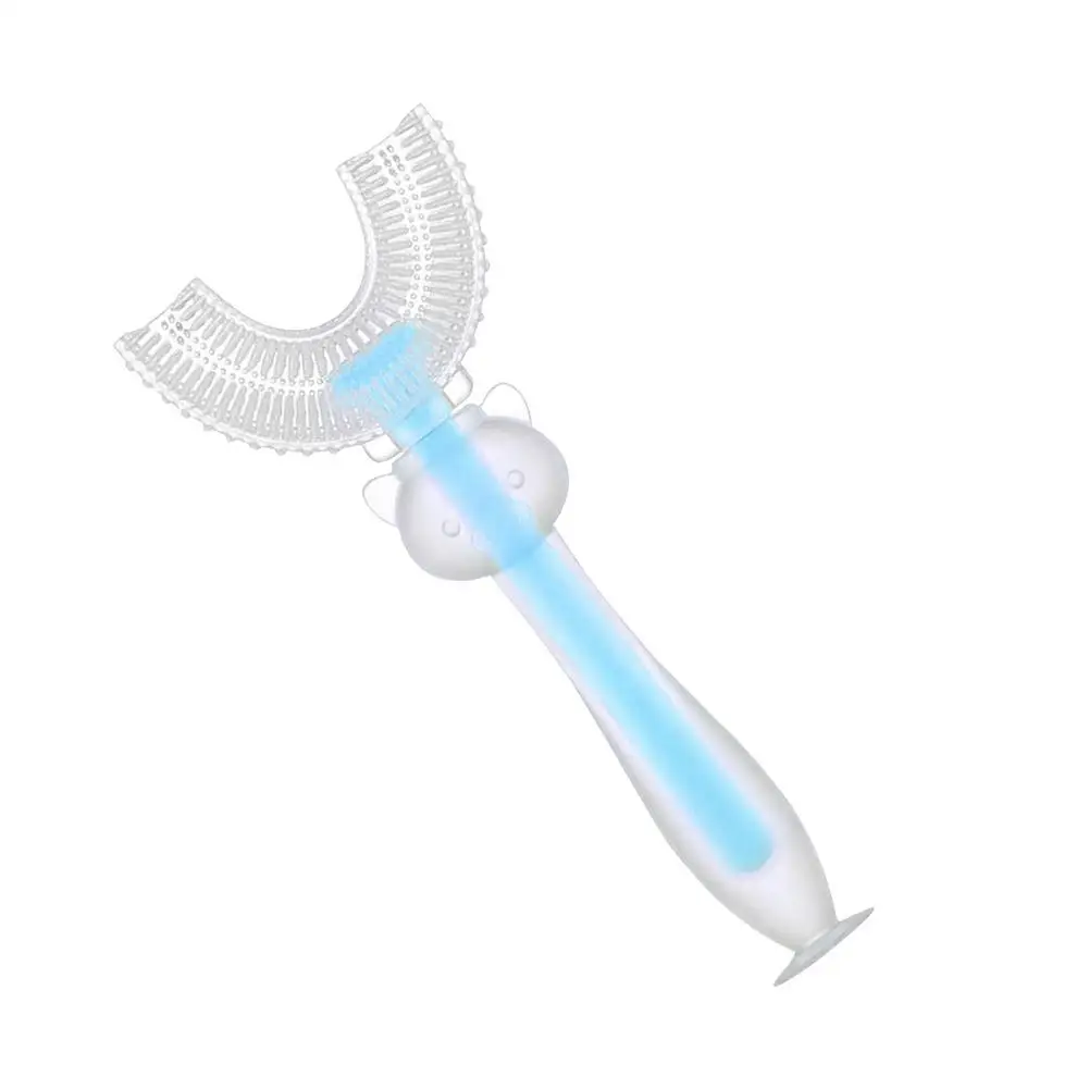 U-Shaped Toothbrush For Toddlers 360 Degree Teeth Clean Baby Kids Soft-Bristled Toothbrush With Suction Cup Silicone Handle
U-Shaped Toothbrush For Toddlers 360 Degree Teeth Clean Baby Kids Soft-Bristled Toothbrush With Suction Cup Silicone Handle