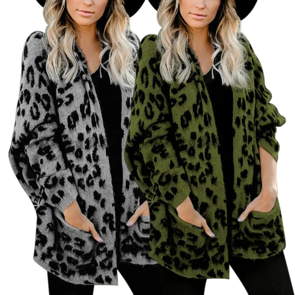 New Stylish Women Long Sleeve Loose Open Front Cardigan Leopard Pockets Knit Sweater Woolen Jacket Coat
New Stylish Women Long Sleeve Loose Open Front Cardigan Leopard Pockets Knit Sweater Woolen Jacket Coat
