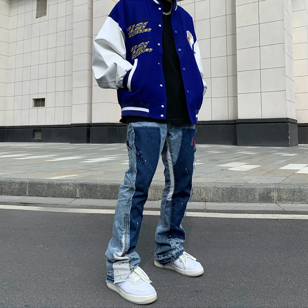 Джинсы-клеш мужские состаренные, винтажные расклешенные брюки из денима с эффектом брызг чернил, уличная одежда в стиле пэчворк, хип-хоп, гр...
Джинсы-клеш мужские состаренные, винтажные расклешенные брюки из денима с эффектом брызг чернил, уличная одежда в стиле пэчворк, хип-хоп, гр...