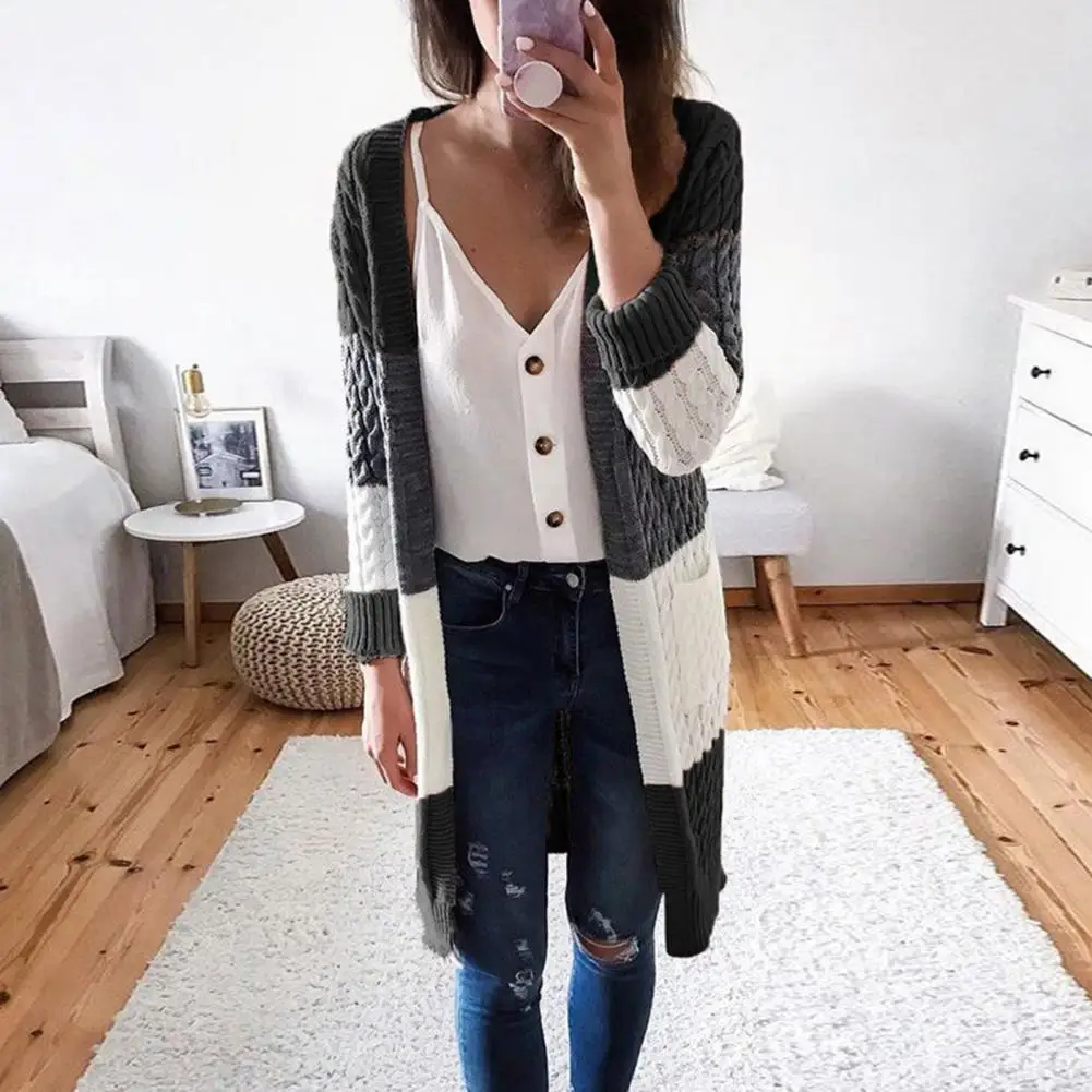 2021 Spring Women Sweater Striped Color Block Draped Loose Cardigan Long Sleeve Casual Knit Sweater Coat Female Plus Size Top
2021 Spring Women Sweater Striped Color Block Draped Loose Cardigan Long Sleeve Casual Knit Sweater Coat Female Plus Size Top