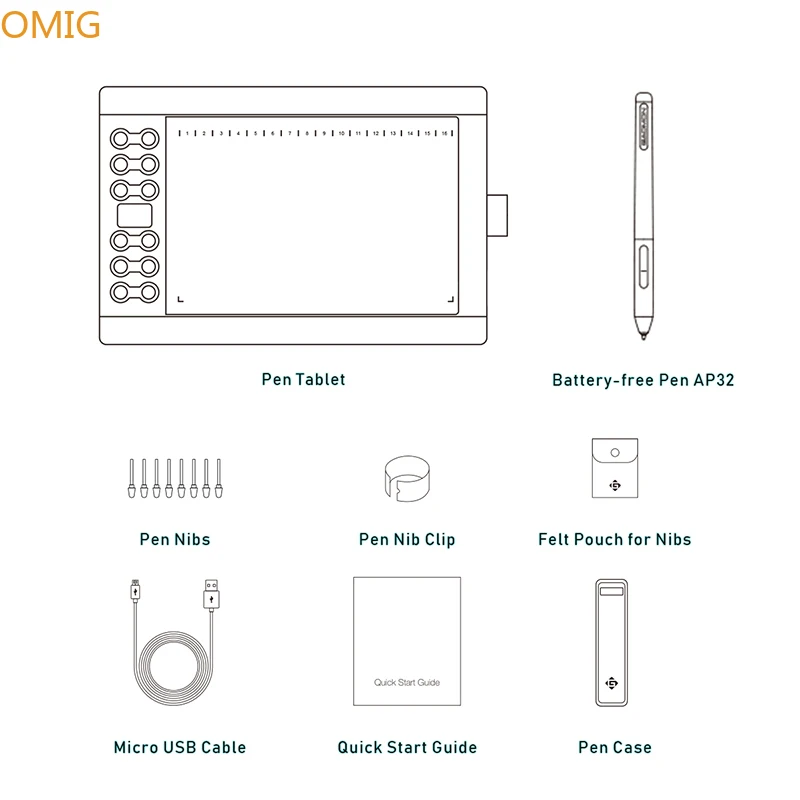 GAOMON M106K PRO Graphics Tablet--10 Inches With 8192 Levels Passive Pen and 12 Shortcut Keys Support with Windows/Mac/Android
GAOMON M106K PRO Graphics Tablet--10 Inches With 8192 Levels Passive Pen and 12 Shortcut Keys Support with Windows/Mac/Android