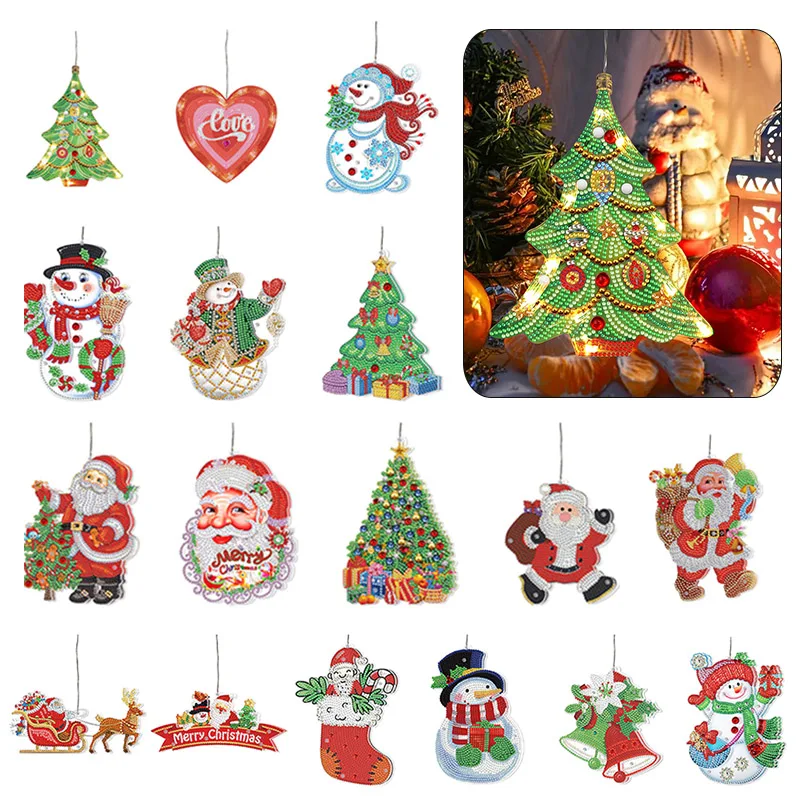 2021 New 5D Diamond Painting Hanging Light Christmas Festive Rhinestone LED Lamp Pendant DIY Party Art Craft Home Decoration
2021 New 5D Diamond Painting Hanging Light Christmas Festive Rhinestone LED Lamp Pendant DIY Party Art Craft Home Decoration