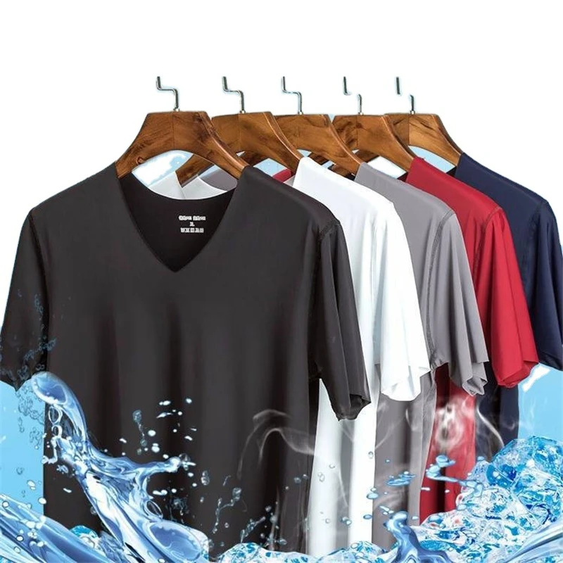 Spring and summer cool men's T-shirt 95% bamboo fiber hip hop basic solid color Men's fashion T-shirt summer high collar top sol
Spring and summer cool men's T-shirt 95% bamboo fiber hip hop basic solid color Men's fashion T-shirt summer high collar top sol