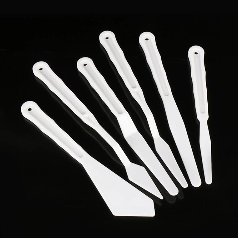 Plastic Palette Knife Scraper Spatula Knives Shovel Art Supplies Acrylic Plate 6pcs/lot Modelismo Clay Tools Set
Plastic Palette Knife Scraper Spatula Knives Shovel Art Supplies Acrylic Plate 6pcs/lot Modelismo Clay Tools Set