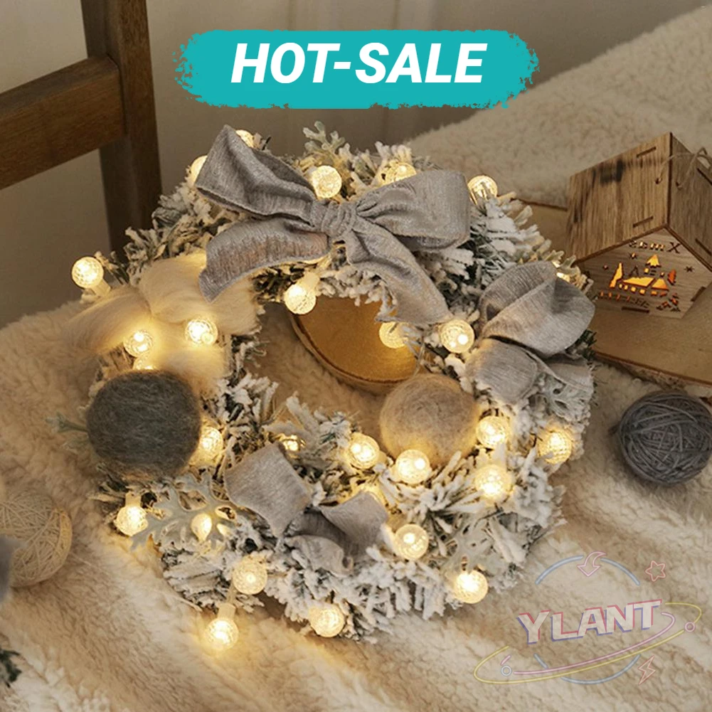 YLANT Christmas Artificial Rattan Flower Wreath Door Hanging Wreath Wall Decoration With String Light For Home Festival Party
YLANT Christmas Artificial Rattan Flower Wreath Door Hanging Wreath Wall Decoration With String Light For Home Festival Party