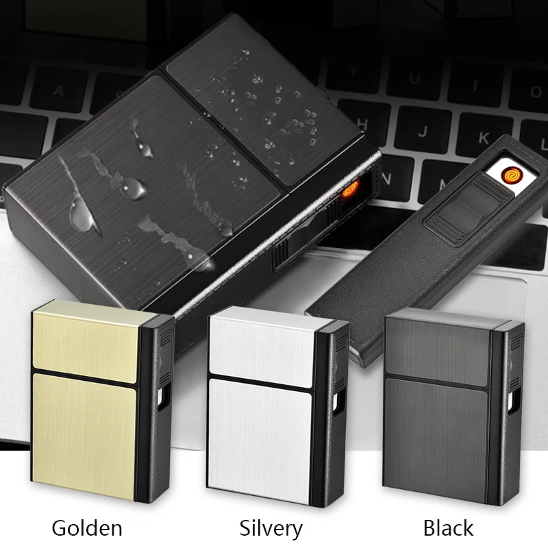 Cigarette Case Box Lighter Case for Smoking Flameless Aluminum Alloy USB Rechargeable Lighte Windproof USB Chargingr Lighter Box
Cigarette Case Box Lighter Case for Smoking Flameless Aluminum Alloy USB Rechargeable Lighte Windproof USB Chargingr Lighter Box
