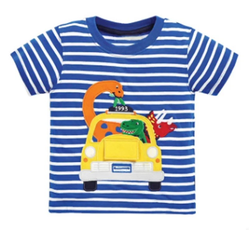 Breathable Summer Little Boys T-shirt, Cartoon Giraffe/Car Pattern Short Sleeve Round Collar Striped Top Children Casual Clothes
Breathable Summer Little Boys T-shirt, Cartoon Giraffe/Car Pattern Short Sleeve Round Collar Striped Top Children Casual Clothes