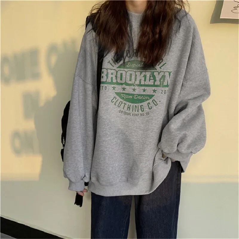 Autumn Streetwear Letter Printing women's sweatshirt Hoodies Oversize Loose Women Sweatshirt 2021 INS Fashion Female Pullovers
Autumn Streetwear Letter Printing women's sweatshirt Hoodies Oversize Loose Women Sweatshirt 2021 INS Fashion Female Pullovers