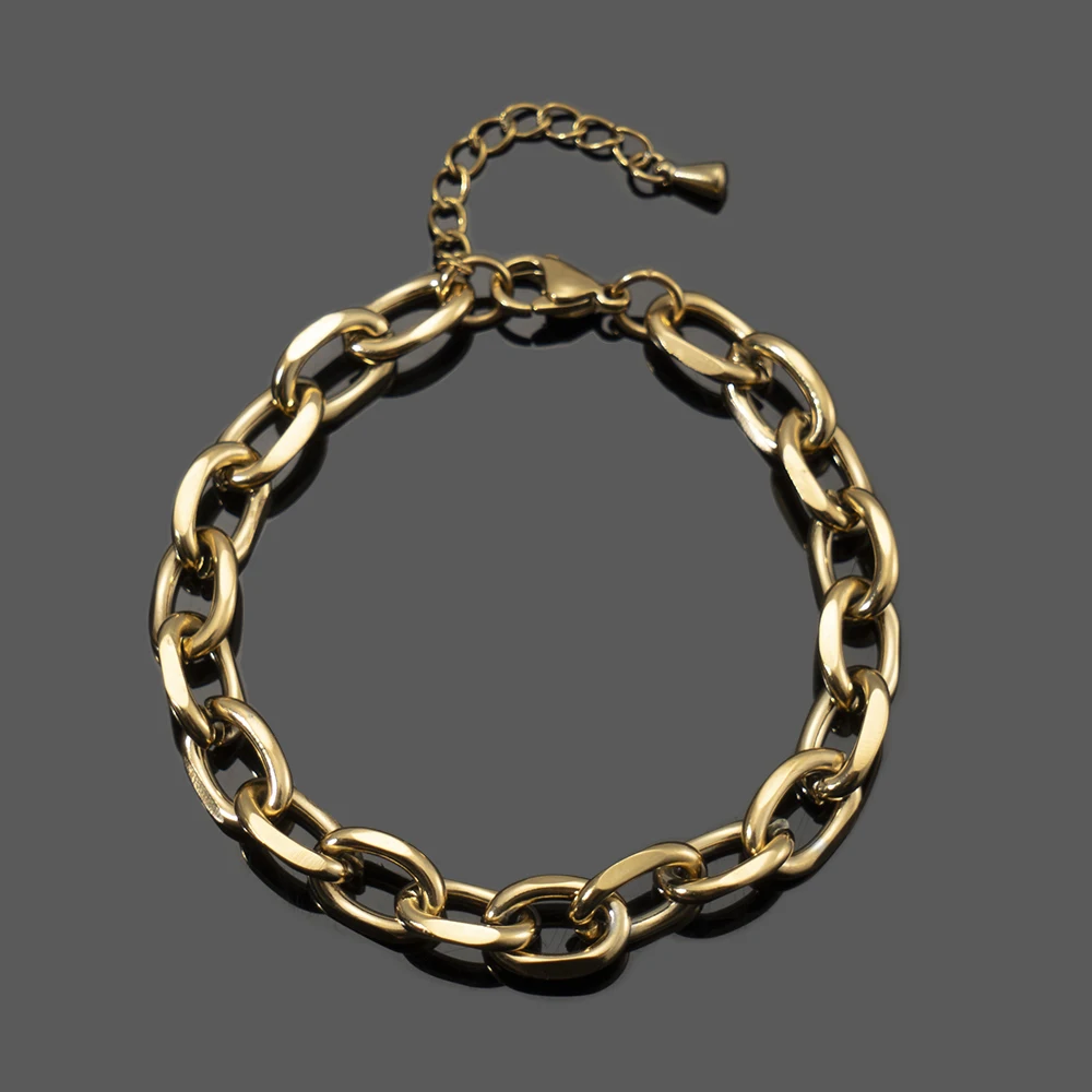 Fashion Mens Simple Stainless Steel Chain Bracelets for Women Unisex Wrist Jewelry Gifts Punk Metal Hip Hop DIY Couple Jewelry 
Fashion Mens Simple Stainless Steel Chain Bracelets for Women Unisex Wrist Jewelry Gifts Punk Metal Hip Hop DIY Couple Jewelry