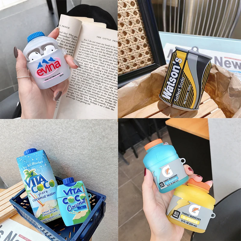 coconut drink soda bottle summer 3D Case For AirPods 1 2 pro Charge Box Soft Silicone Wireless Bluetooth Earphone Protect Cover
coconut drink soda bottle summer 3D Case For AirPods 1 2 pro Charge Box Soft Silicone Wireless Bluetooth Earphone Protect Cover