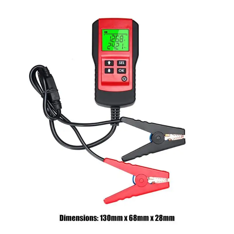 Digital LCD Displaying Check CCA Battery Tester Motorcycles Capacitance Analyzer Diagnostic Tool for Automobiles Car Repairing
Digital LCD Displaying Check CCA Battery Tester Motorcycles Capacitance Analyzer Diagnostic Tool for Automobiles Car Repairing