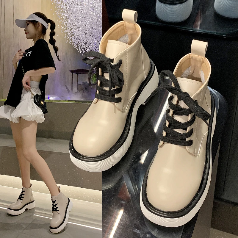 2021 Women's Boots Spring Fashion New Comfortable Lace-up Ankle Boots Outdoor Round Head Platform Women's Shoes Zapatos Mujer
2021 Women's Boots Spring Fashion New Comfortable Lace-up Ankle Boots Outdoor Round Head Platform Women's Shoes Zapatos Mujer