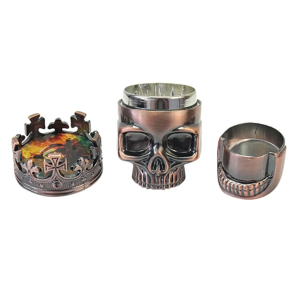 

Small Size 3 Layers Men Skull Head Shape Grinder Portable Herb Tobacco Herb Spice Crusher Hookah Smoking Accessories