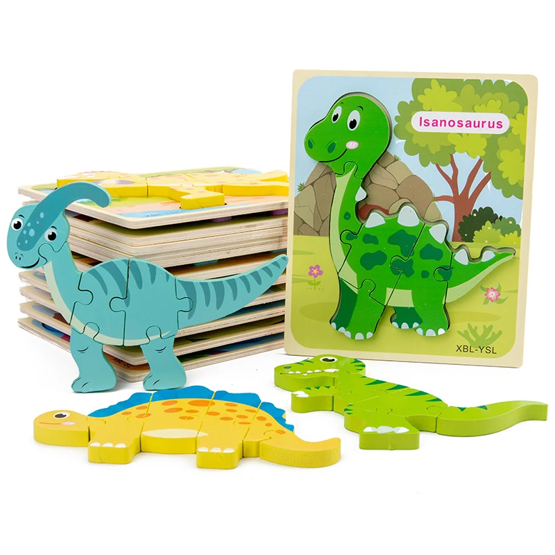Wooden Cartoon Dinosaur 3D Puzzle Jigsaw for Kids Montessori Animal Early Learning Educatioanl Puzzle Toys for Children
Wooden Cartoon Dinosaur 3D Puzzle Jigsaw for Kids Montessori Animal Early Learning Educatioanl Puzzle Toys for Children