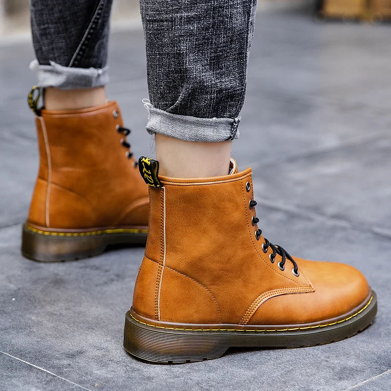 Men Boots Pu Leather Ankle Boots Fashion Casual Shoes Men Sneakers High Top Botas Natural Skin Hombre Outdoor Work Footwear
Men Boots Pu Leather Ankle Boots Fashion Casual Shoes Men Sneakers High Top Botas Natural Skin Hombre Outdoor Work Footwear