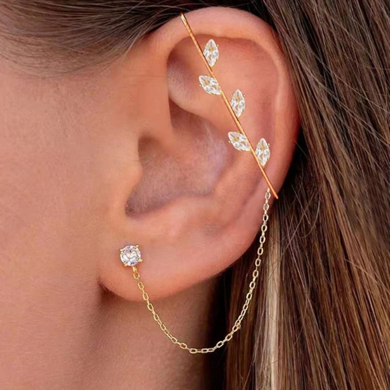 1Pcs Fashion Ear Wrap Crawler Hook Earring Crystal Stud Earrings For Woman Lightning Zirconia Climber Earrings Wedding Jewelry
1Pcs Fashion Ear Wrap Crawler Hook Earring Crystal Stud Earrings For Woman Lightning Zirconia Climber Earrings Wedding Jewelry