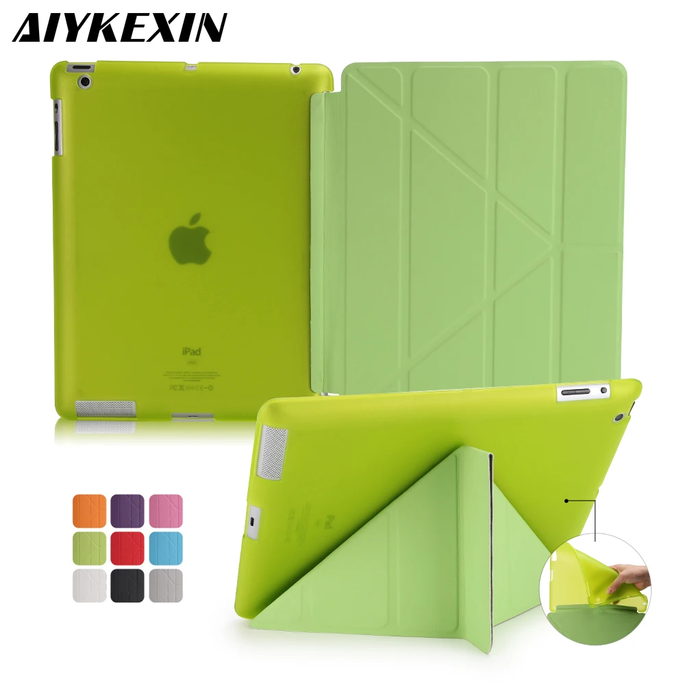 Чехол AIYKEXIN для iPad 2 3 4 силиконовый мягкий чехол подставка задней панели с функцией