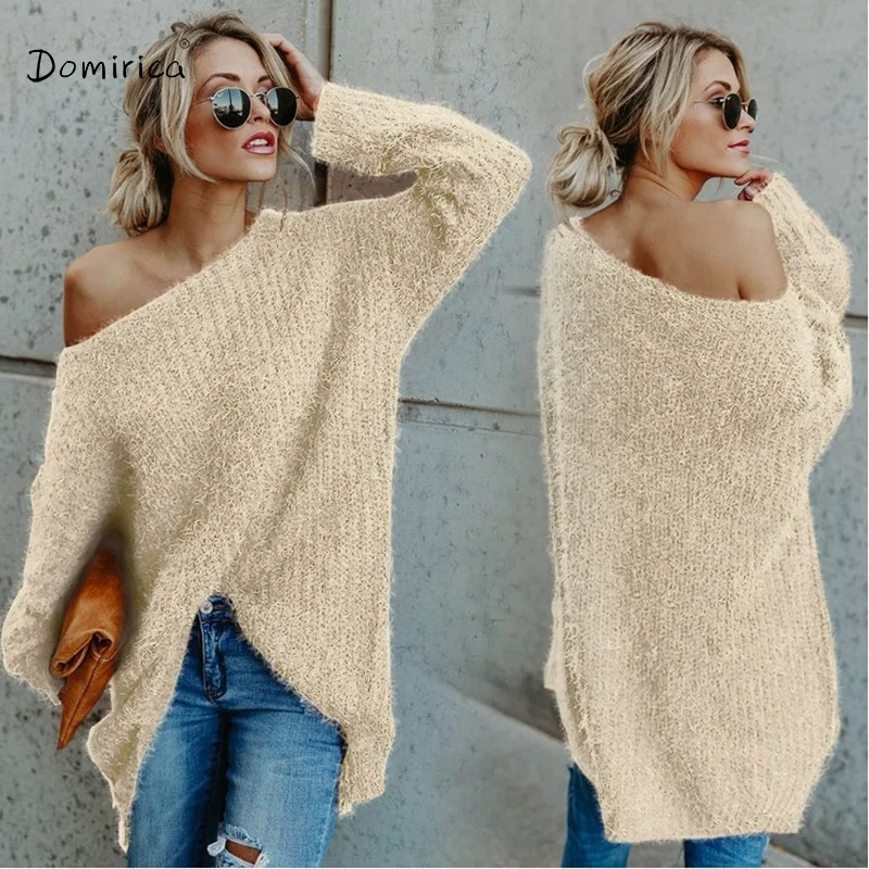 Sweater Women Irregular Plush Long-sleeved Oblique Shoulder Sweater Oversize Casual Women's Winter Fashion Pullover Sweaters
Sweater Women Irregular Plush Long-sleeved Oblique Shoulder Sweater Oversize Casual Women's Winter Fashion Pullover Sweaters