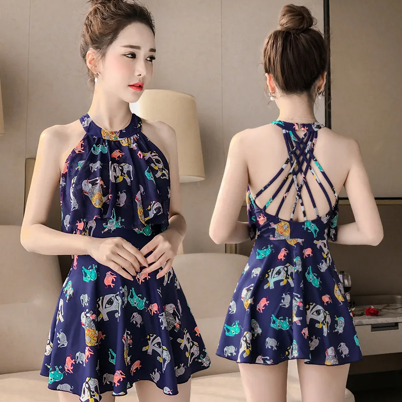 2021 Summer Women Halter One Piece Skirt Swimwear Swimming suit Beach bathing suits Tummy Control Swimwear Plus Size Swimsuit
2021 Summer Women Halter One Piece Skirt Swimwear Swimming suit Beach bathing suits Tummy Control Swimwear Plus Size Swimsuit