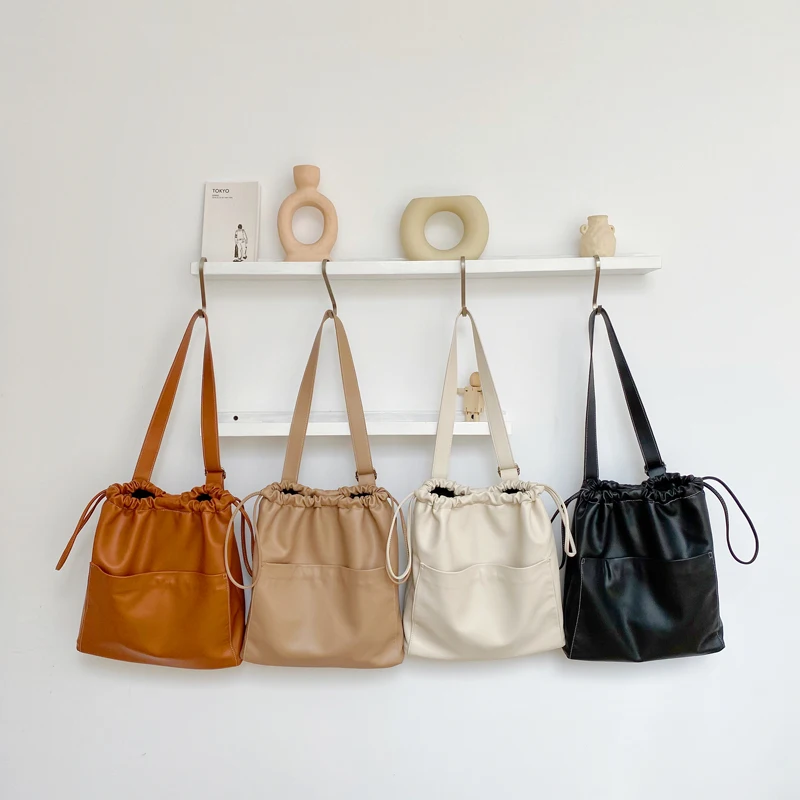 Новинка 2020 Женская сумочка женская сумка-мешок на шнурке сумка одно плечо