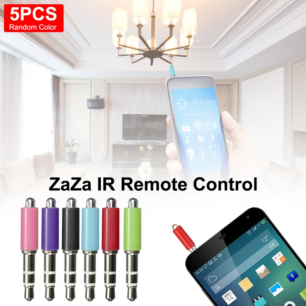 3.5mm 5PCS Portable ZaZa Infrared universal remote control For Android IOS Mobile Phone Air Conditioner TV DVD Projector
3.5mm 5PCS Portable ZaZa Infrared universal remote control For Android IOS Mobile Phone Air Conditioner TV DVD Projector