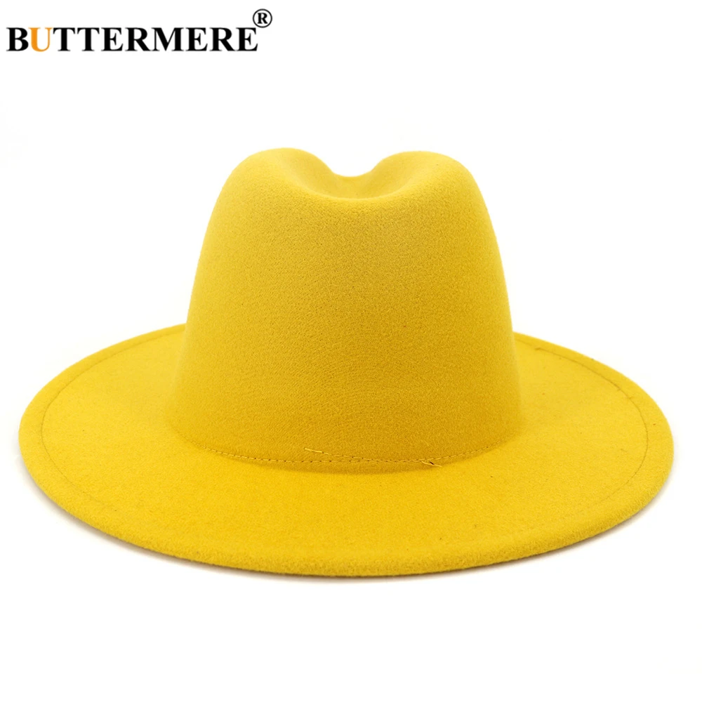 BUTTERMERE Women Men Fedora Yellow Purple Patchwork Wool Felt Jazz Cap Male Female Wide Brim Panama Vintage Cowboy Trilby Hat
BUTTERMERE Women Men Fedora Yellow Purple Patchwork Wool Felt Jazz Cap Male Female Wide Brim Panama Vintage Cowboy Trilby Hat