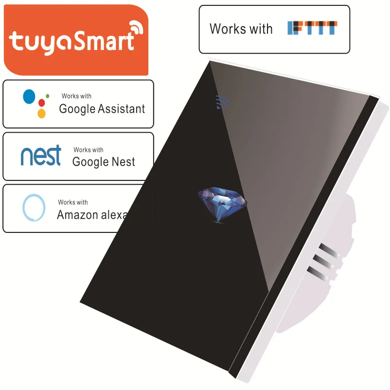 Wifi Smart Light Switch Wireless Wall Glass Touch Screen Panel Voice Remote Control work with Alexa Echo Dot Google Home IFTTT
Wifi Smart Light Switch Wireless Wall Glass Touch Screen Panel Voice Remote Control work with Alexa Echo Dot Google Home IFTTT