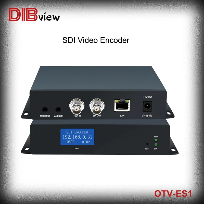 Кодировщик потокового видео H.265 H.264 HEVC SDI с OLED-дисплеем протоколами HTTP UTP RTSP RTMP RTMPS