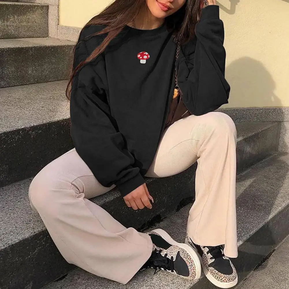 2021 Fashion Hoodies Women Sweatshirts Long Sleeve Round Neck Small Mushroom Embroidery hoodie sweatshirt streetwear women Pullo
2021 Fashion Hoodies Women Sweatshirts Long Sleeve Round Neck Small Mushroom Embroidery hoodie sweatshirt streetwear women Pullo
