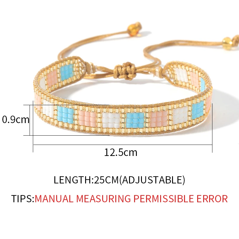 YAUKIA Geometric Rainbow MiYuki Exquisite Jewelry Bracelet Mexico Hand Woven Rope Beaded Bracelet Female Turkey Fashion Gift
YAUKIA Geometric Rainbow MiYuki Exquisite Jewelry Bracelet Mexico Hand Woven Rope Beaded Bracelet Female Turkey Fashion Gift