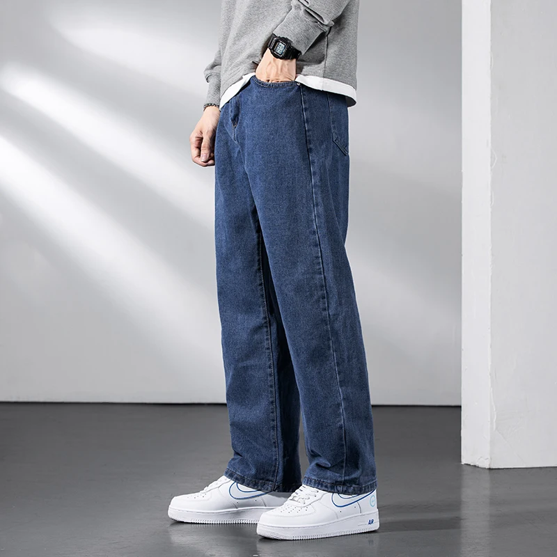 Trendy Hip-Hop Men'S Wide-Leg Jeans Classic Fashion Loose Straight Casual All-Match Stretch Denim Trousers Male Brand New Pants
Trendy Hip-Hop Men'S Wide-Leg Jeans Classic Fashion Loose Straight Casual All-Match Stretch Denim Trousers Male Brand New Pants