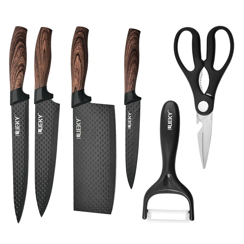 Knife Set Kitchen Knife Kit Wave Pattern Sharp Kitchen Knife Six-Piece Set Gift Knife Set
Knife Set Kitchen Knife Kit Wave Pattern Sharp Kitchen Knife Six-Piece Set Gift Knife Set
