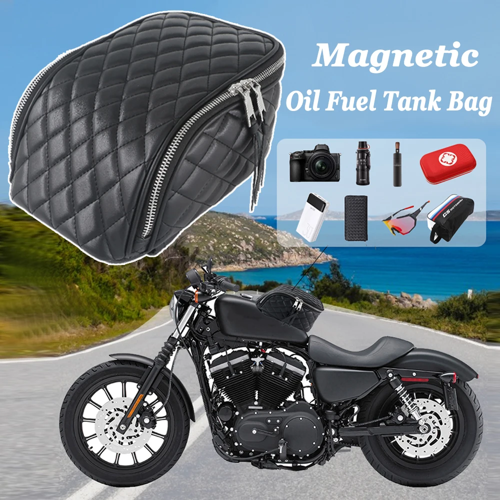 Magnetic Toolkit Tankbag For Harley Sportster XL883 XL1200 XL 1200 883 Motorcycle Diamond PU Leather Oil Fuel Tank Travel Bag 
Magnetic Toolkit Tankbag For Harley Sportster XL883 XL1200 XL 1200 883 Motorcycle Diamond PU Leather Oil Fuel Tank Travel Bag