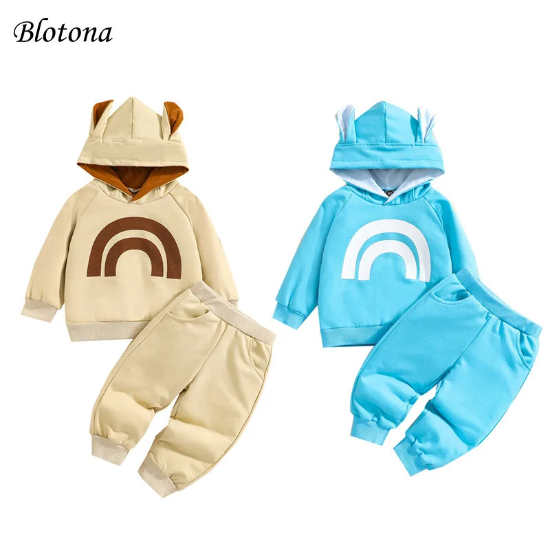 Blotona Baby Boys Grls 2Pcs Clothes Set, Rainbow Print Pattern Hooded Pullover+Elastic Waist Trousers with Pocket 6Months-3Years
Blotona Baby Boys Grls 2Pcs Clothes Set, Rainbow Print Pattern Hooded Pullover+Elastic Waist Trousers with Pocket 6Months-3Years