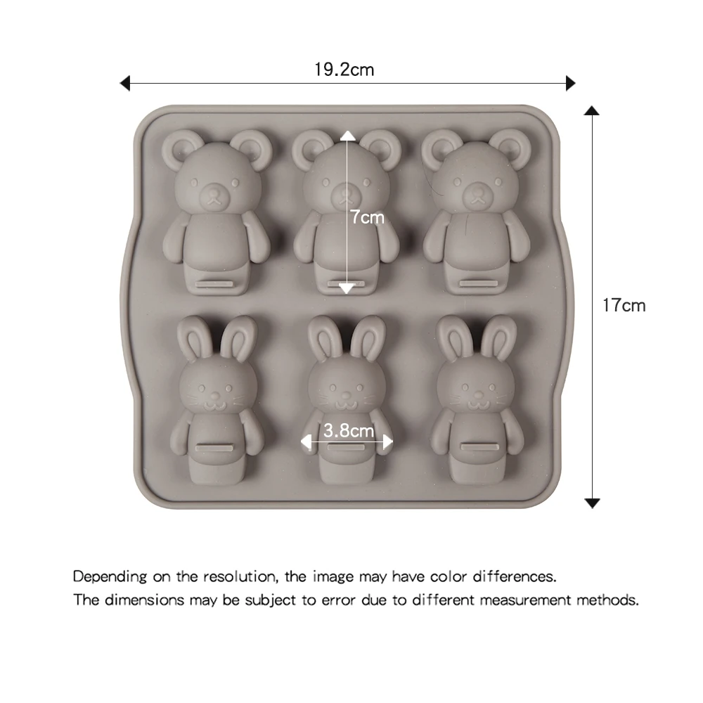 6-Cavity Silicone Cake Molds for Baking Dessert Mousse New Decorating Moulds 3D Bear Bunny Rabbit Shape Chocolate Bakeware Tool
6-Cavity Silicone Cake Molds for Baking Dessert Mousse New Decorating Moulds 3D Bear Bunny Rabbit Shape Chocolate Bakeware Tool