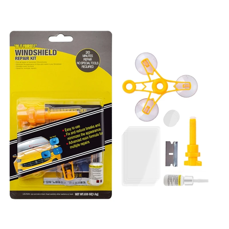 Car Windshield Repair Kit Auto Glass Crack Repair Tools with Repair Resin for Car Windshield Crack and Scratch Fixing
Car Windshield Repair Kit Auto Glass Crack Repair Tools with Repair Resin for Car Windshield Crack and Scratch Fixing