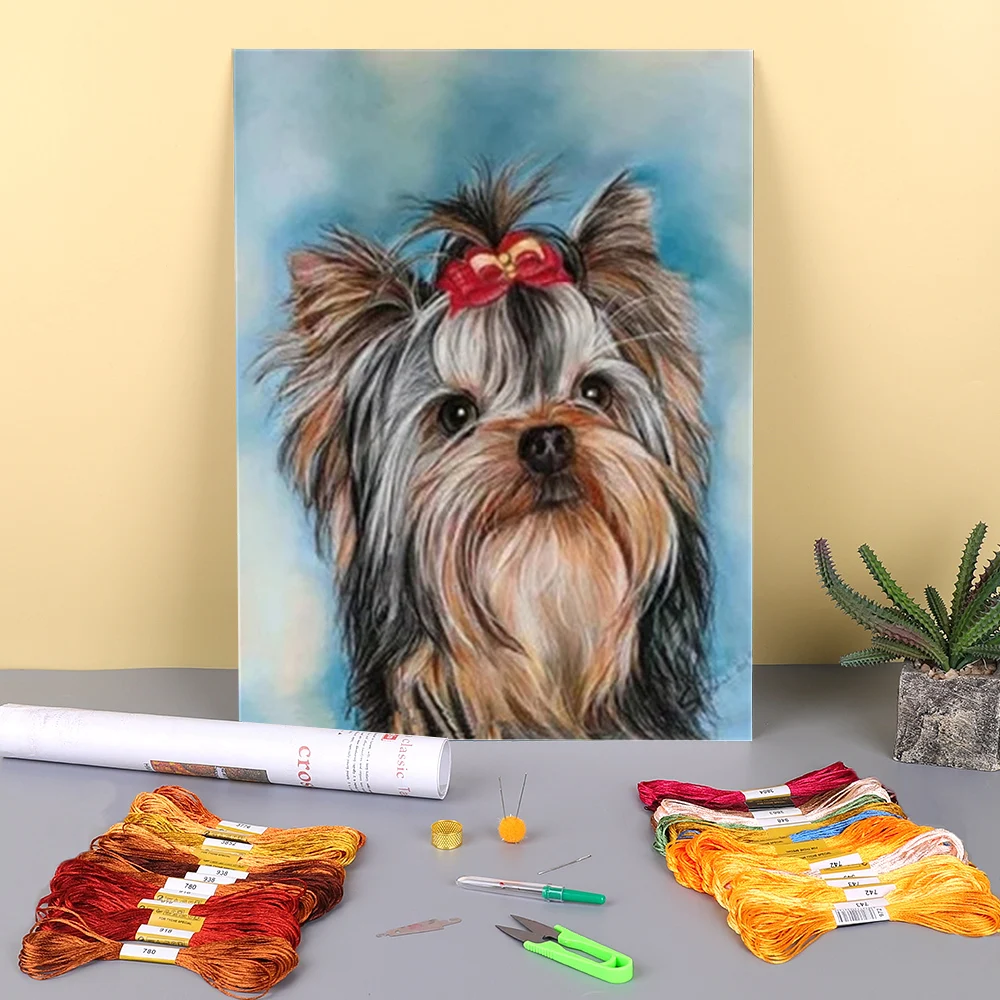 Animal Dog Printed 11CT Cross-Stitch Set DIY Embroidery DMC Threads Craft Handiwork Knitting Handicraft Gift Room Floss
Animal Dog Printed 11CT Cross-Stitch Set DIY Embroidery DMC Threads Craft Handiwork Knitting Handicraft Gift Room Floss