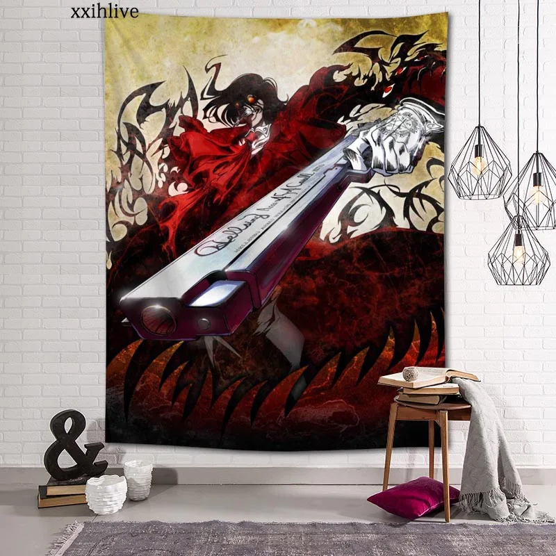 Wall Tapestry Japanese Anime HELLSING Background Decorative Wall Hanging For Living Room Bedroom Dorm Room Home Decor 100x150cm
Wall Tapestry Japanese Anime HELLSING Background Decorative Wall Hanging For Living Room Bedroom Dorm Room Home Decor 100x150cm