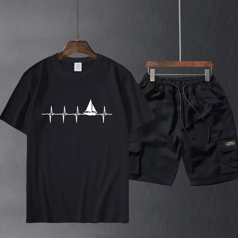 Men's short sleeve suit pants Customized Anti-Wrinkle T-Shirt Man Sail Heartbeat Tshirt For Men Funny Casual Plus Size 3xl Men T
Men's short sleeve suit pants Customized Anti-Wrinkle T-Shirt Man Sail Heartbeat Tshirt For Men Funny Casual Plus Size 3xl Men T