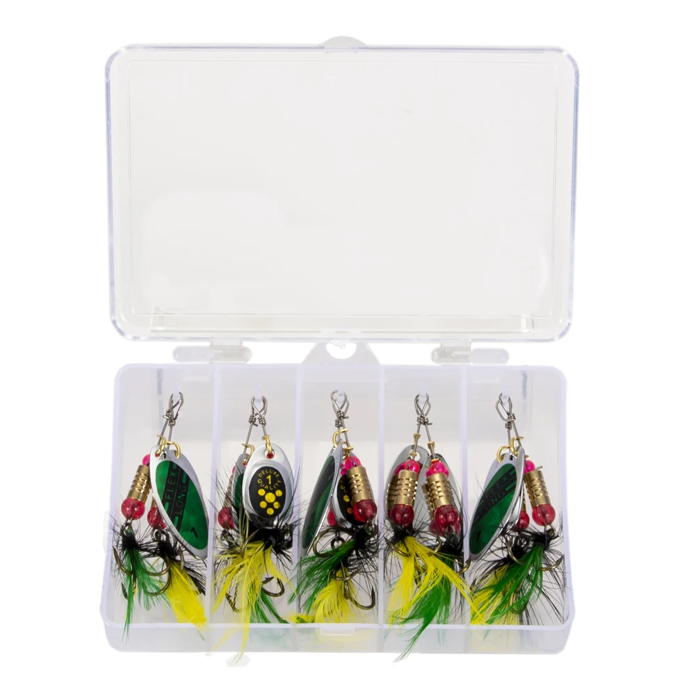 10pcs Fishing Spoon Lures Spinne bait Wobbler Metal Artificial Baits Hard Bait with Feather Treble Hook Fishing Accessories
10pcs Fishing Spoon Lures Spinne bait Wobbler Metal Artificial Baits Hard Bait with Feather Treble Hook Fishing Accessories