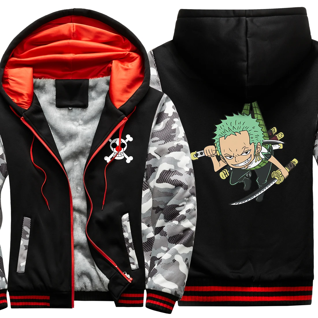 One Piece Cartoon Camouflage Mens Raglan Thicken Jackets Keep Warm Winter Tops Dark Blue Casual Tracksuits Zipper Retro Hombre
One Piece Cartoon Camouflage Mens Raglan Thicken Jackets Keep Warm Winter Tops Dark Blue Casual Tracksuits Zipper Retro Hombre