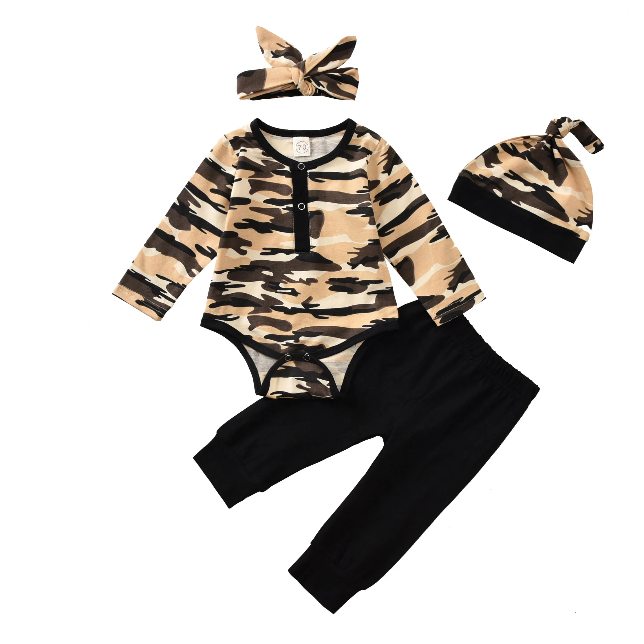 Infant Newborn Baby Girls Boys 3PCS Clothing Set Toddler Camouflage O-neck Long Sleeve Romper+ Pants + Hat 0-18M Clothes Outfit
Infant Newborn Baby Girls Boys 3PCS Clothing Set Toddler Camouflage O-neck Long Sleeve Romper+ Pants + Hat 0-18M Clothes Outfit