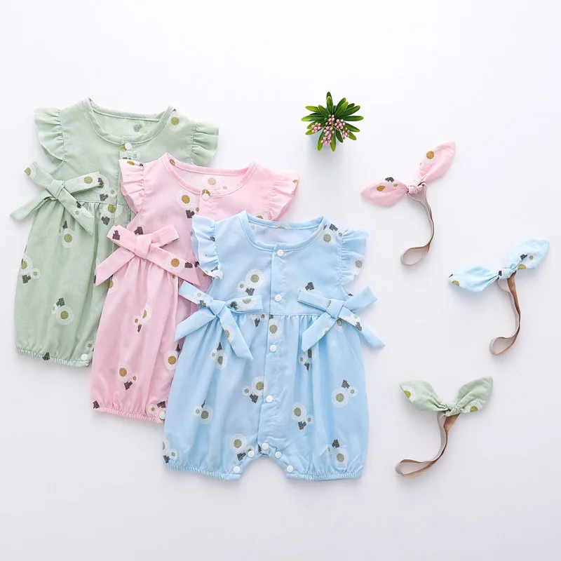 Children's New Summer Sleeveless Girls Rompers Floral Print Bow Tie Jumpsuits for Newborn Infant Girl
Children's New Summer Sleeveless Girls Rompers Floral Print Bow Tie Jumpsuits for Newborn Infant Girl