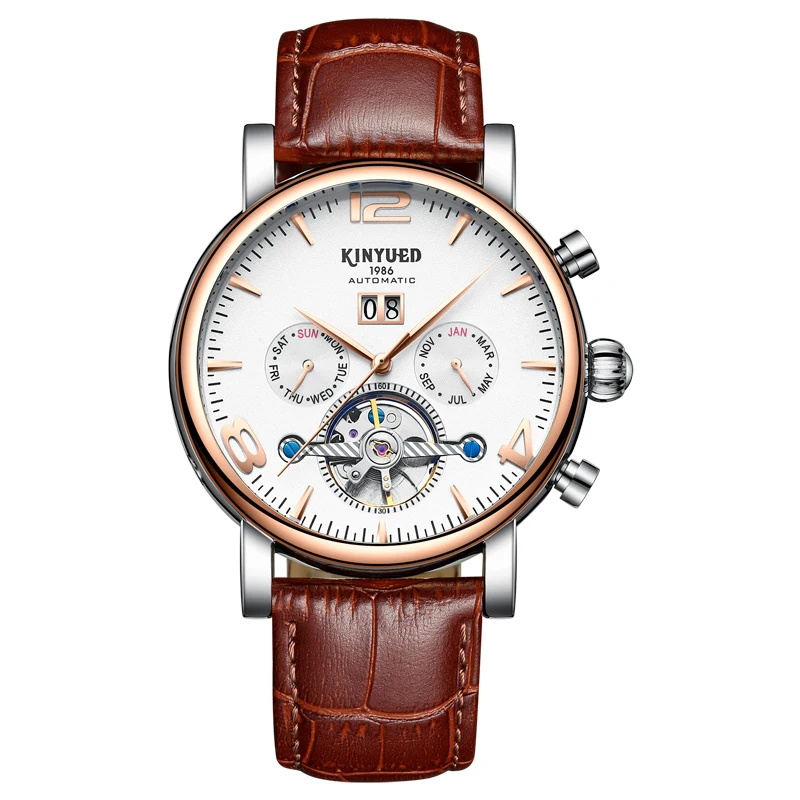 Stainless steel leather Automatic mechanical watch men luminous waterproof Tourbillon wristwatch fashion business man watch
Stainless steel leather Automatic mechanical watch men luminous waterproof Tourbillon wristwatch fashion business man watch