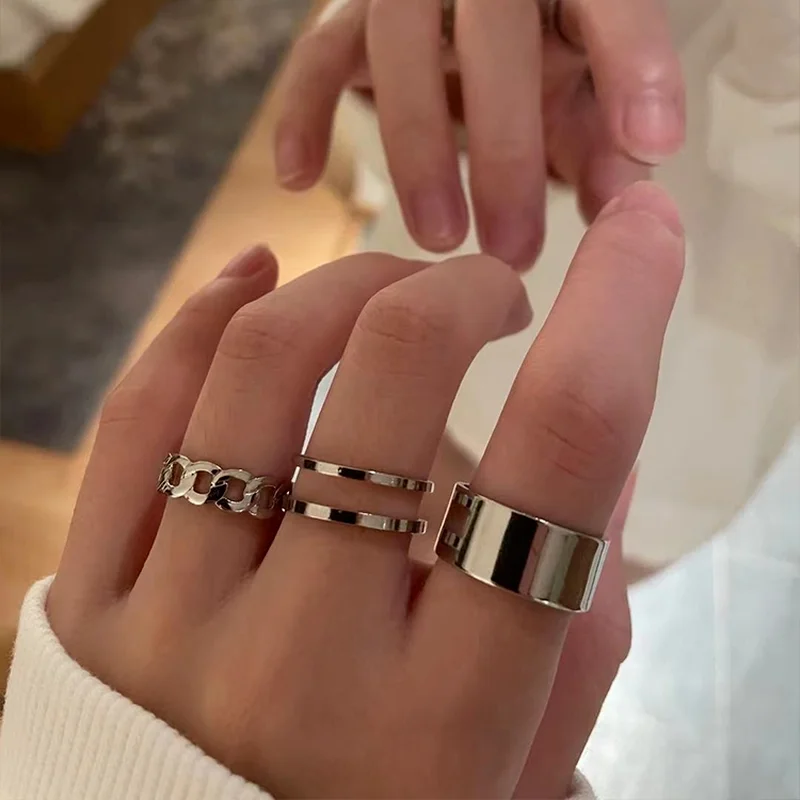 3pcs Set Hip Hop Metal Geometric Round Punk Ring Set Open Tail Ring Jewelry Rings for Women Korean Ins
3pcs Set Hip Hop Metal Geometric Round Punk Ring Set Open Tail Ring Jewelry Rings for Women Korean Ins