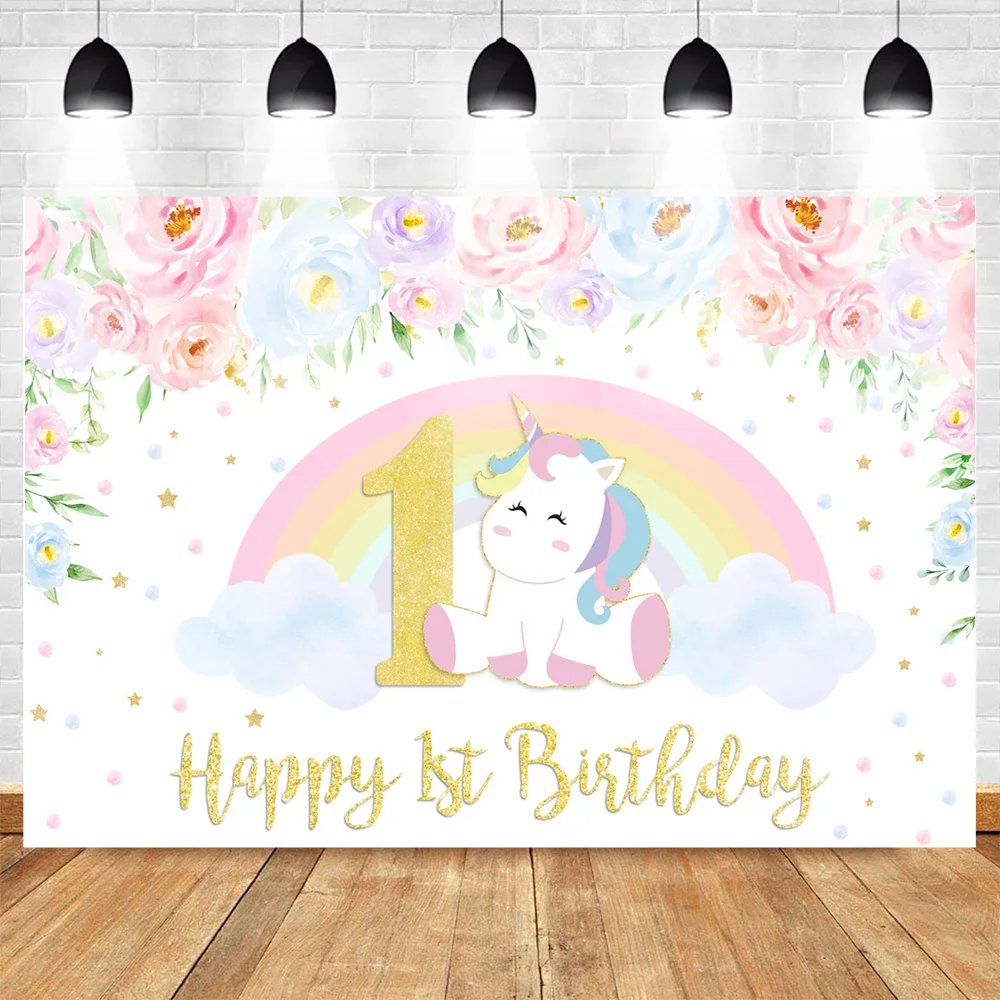 Mehofoto Unicorn Rainbow Photography Backdrops Baby 1st Birthday Backdrop Watercolor Flowers Birthday Cake Table Supplies Props
Mehofoto Unicorn Rainbow Photography Backdrops Baby 1st Birthday Backdrop Watercolor Flowers Birthday Cake Table Supplies Props