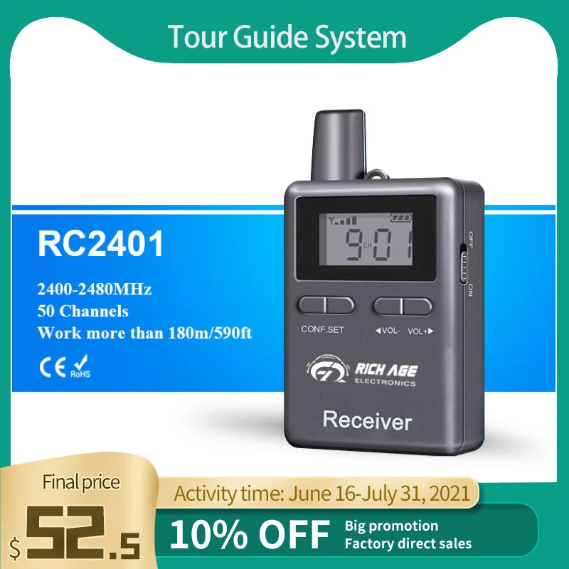 Wireless Tour Guide System Church Translation System Assistive listening system for Factory Tour (Transmitter and Receiver)
Wireless Tour Guide System Church Translation System Assistive listening system for Factory Tour (Transmitter and Receiver)