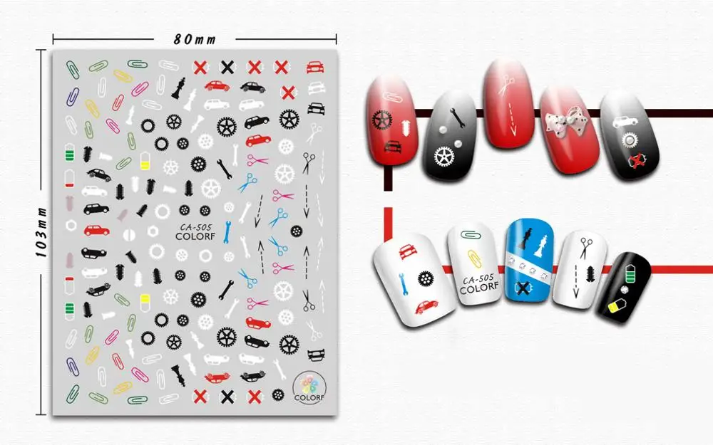 Nail Sticker 3D Nails Art Slider Tattoo Foil Scissors Car Design Decoration Manicure Tips Adhesive Sticker Wraps Pegatinas
Nail Sticker 3D Nails Art Slider Tattoo Foil Scissors Car Design Decoration Manicure Tips Adhesive Sticker Wraps Pegatinas